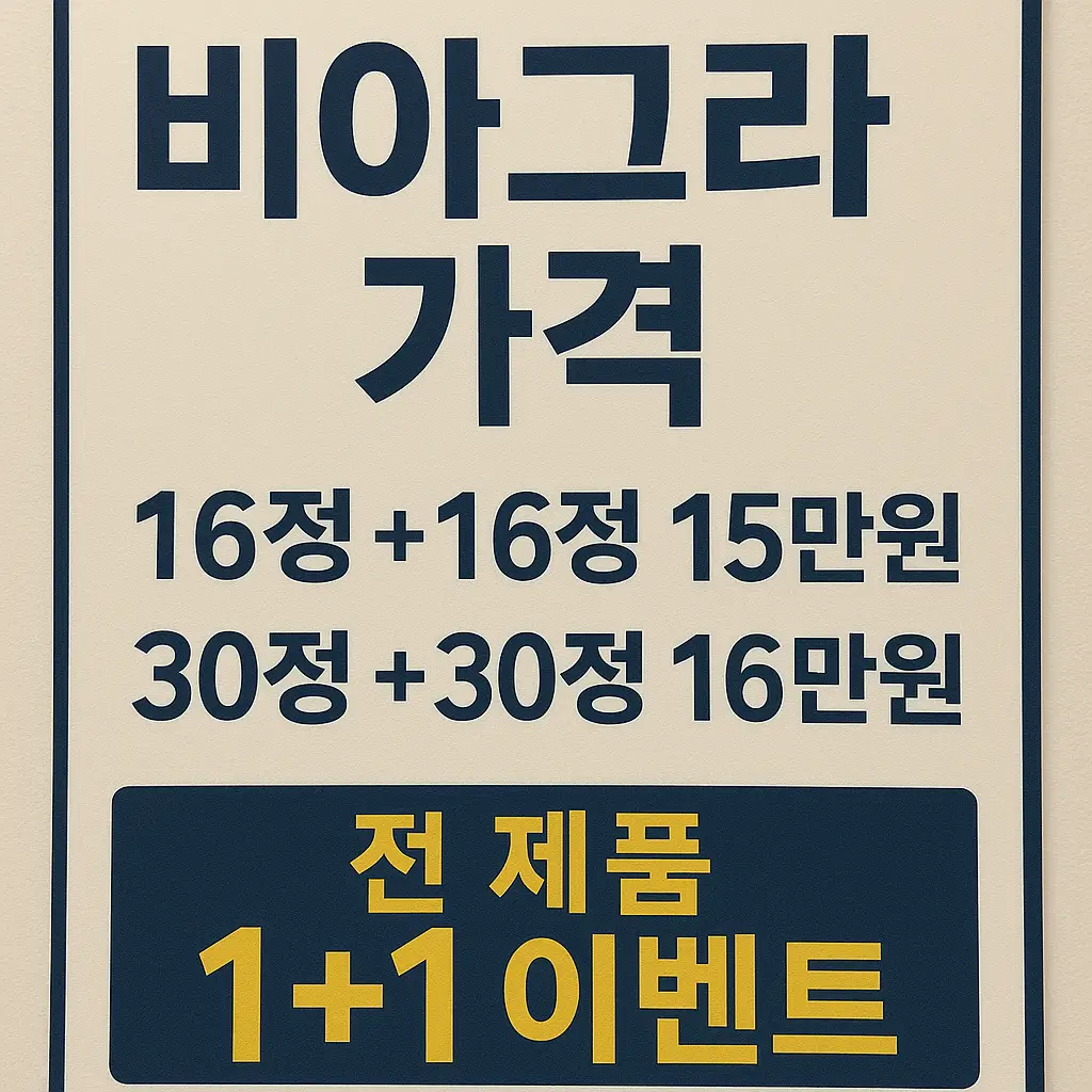 미래약국 비아그라 가격 총정리 (2025)