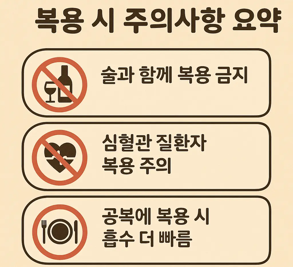 비아그라 복용 시 주의사항