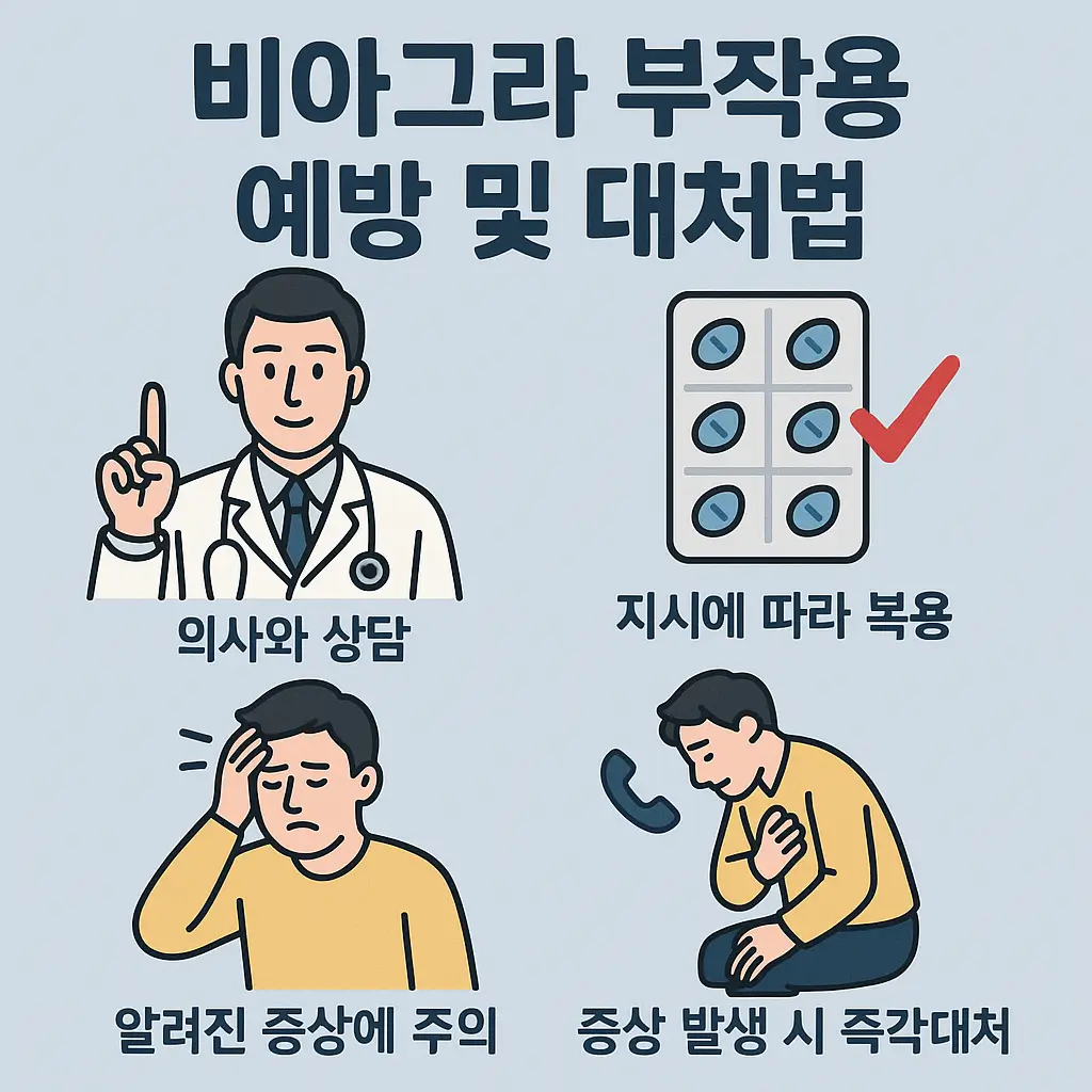 비아그라 부작용 예방 및 대처법